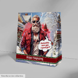 Para Presentes Média Grande Sacola de Presente Bonito Papai Noel Lembra