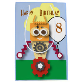 Para Presentes Média Robô de Desenho Animado Sacola de Aniversário Infa