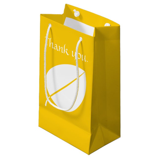 Para Presentes Pequena Folhas de Outono em Sacola de Presente Amarela (Frente inclinada)