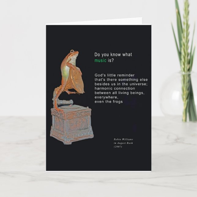 Para que serve a música? Cartão (Frente)