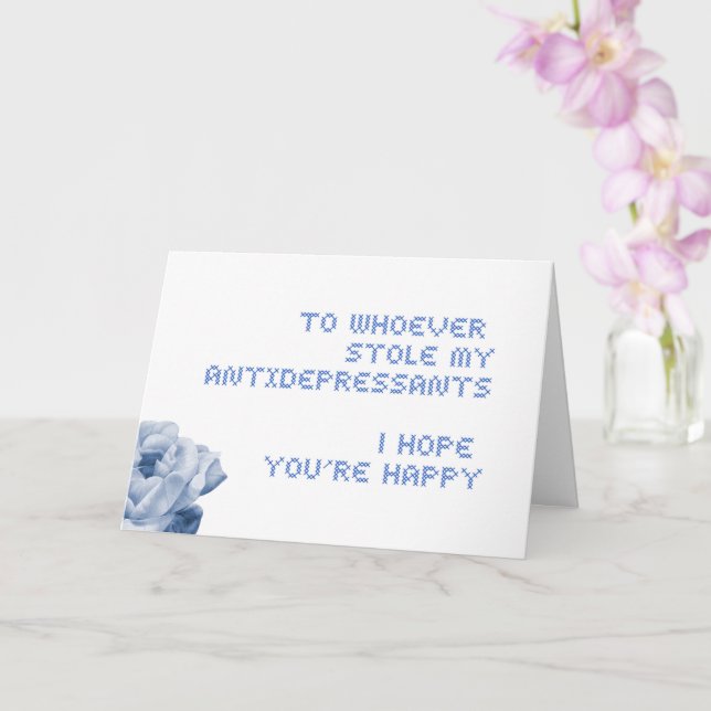 Para quem roubou meu cartão de vazio antidepressiv (Orquídea)