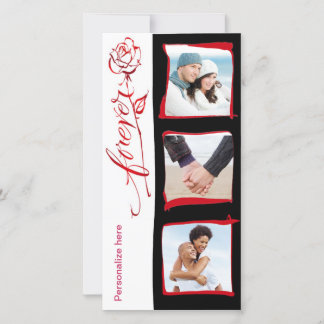 Para sempre cartão com fotos do aniversário dos