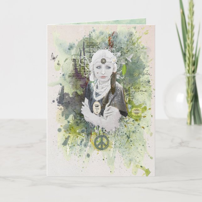 Para sempre cartão da paz (Frente)