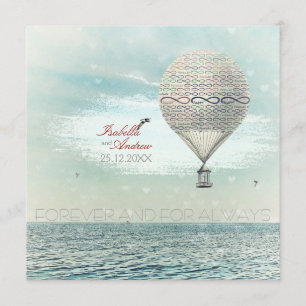 Para sempre e para sempre voo - convite de casamen