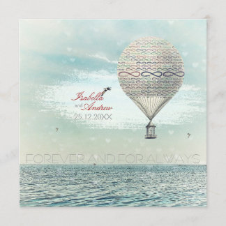 Para sempre e para sempre voo - convite de casamen