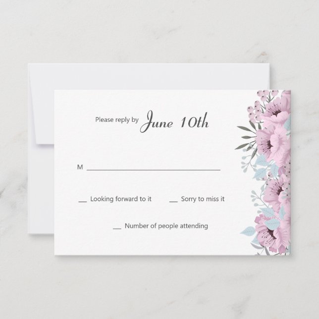 Para sempre em cartões do amor RSVP (Frente)