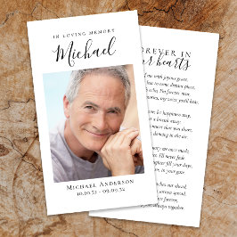 Para sempre em nosso Cartão de Oração Memorial