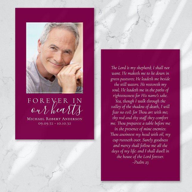 Para sempre em nosso cartão memorial de coração (Criador carregado)