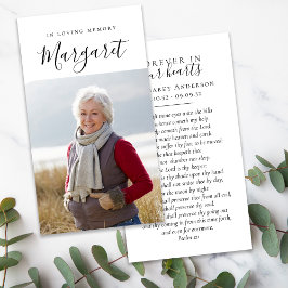 Para sempre em nosso Cartaz de Oração Funeral