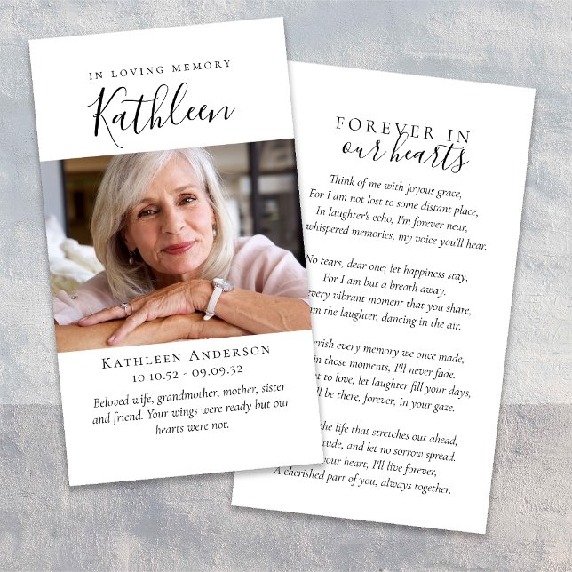 Para sempre em nosso Cartaz de Oração Funeral (Criador carregado)