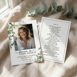 Para sempre em nosso coração Cartão de Oração Salm