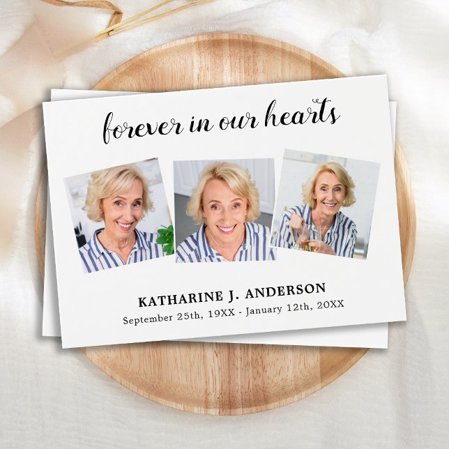 Para Sempre Em Nossos Corações 3 Foto Cartão De Or (Criador carregado)