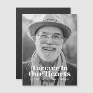 Para Sempre Em Nossos Corações Cartão Elegante Mem