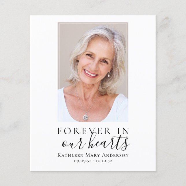 Para Sempre em Nossos Corações Foto Condolências O (Frente)