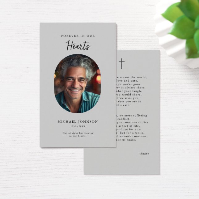 Para sempre no nosso Cartaz de Oração Funeral Cató (Mesa)