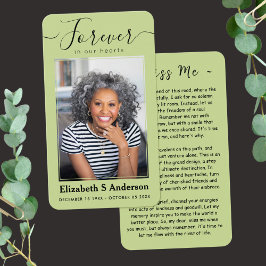 Para sempre no nosso coração Foto Cartão de Oração