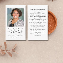 Para sempre no nosso coração Foto Cartão de Oração