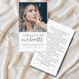 Para sempre no nosso coração Foto Cartão de Oração