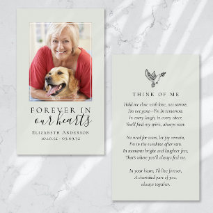 Para sempre no nosso coração Foto Cartão de Oração