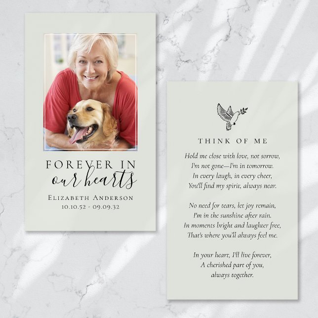 Para sempre no nosso coração Foto Cartão de Oração (Criador carregado)