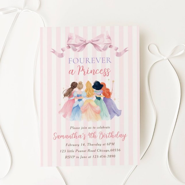 Para Sempre uma Princesa Convite para Festa de Ani (Criador carregado)
