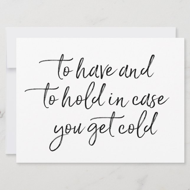 Para ter & para segurar o Sinal de Blankets de Cas (Frente)