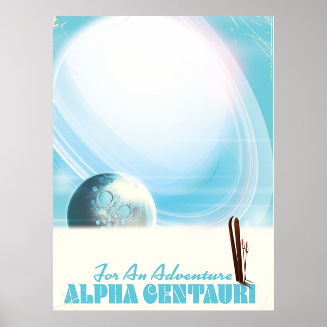 Para um Adventure Retro Ski Sci-fi poster (Frente)