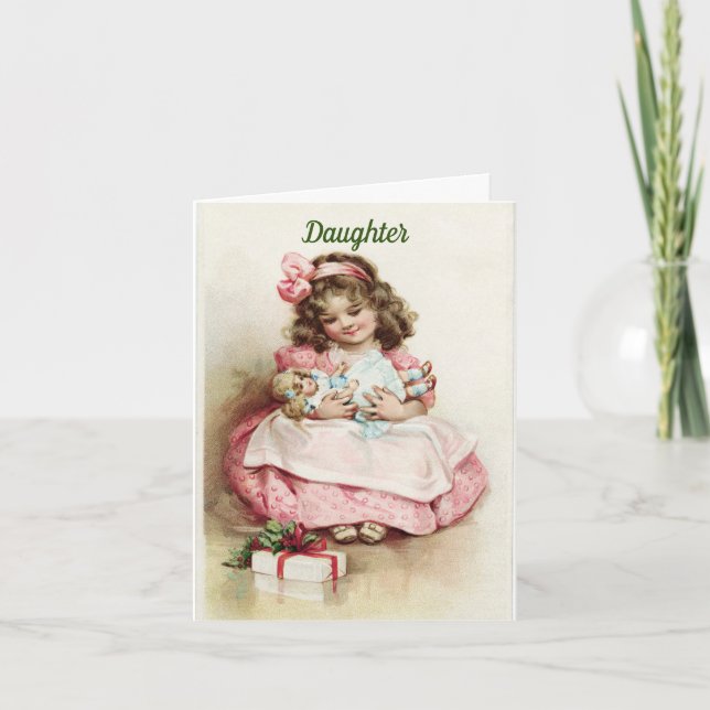 Para Um Cartão De Natal De Filha (Frente)