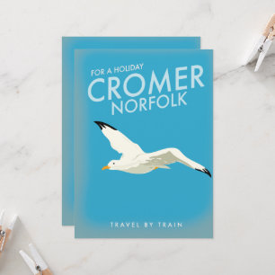 Para um cartaz de viagem de trem de Cromer Norfolk