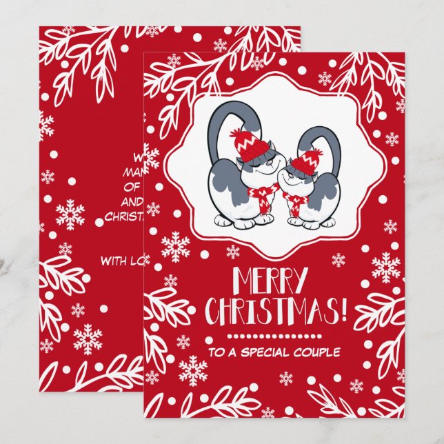 Para um Casal especial de cartões de saudação de N (Frente/Verso)