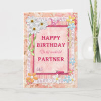 Para um sócio, cartão de aniversário do artesanato