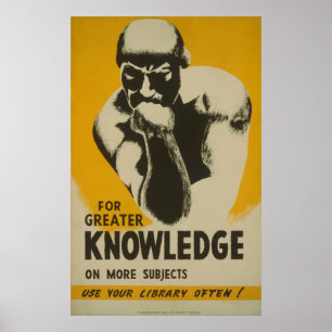 Para uma Poster WPA Vintage da Biblioteca de Conhe