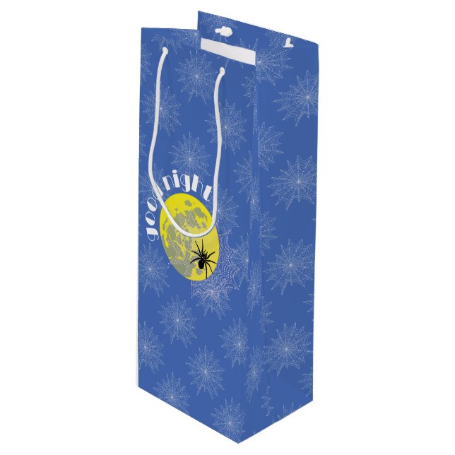 Para Vinho Aranha de cruz na rede sacola de presente (Frente inclinada)
