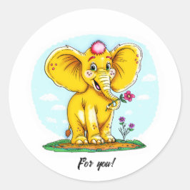 Para Você – Adesivo de Elefante Fofo