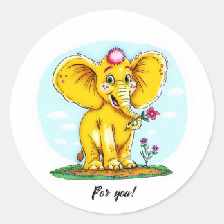 Para Você – Adesivo de Elefante Fofo