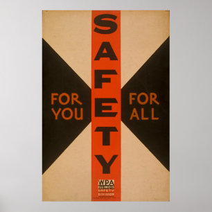 Para você para todo o poster vintage da seguranç