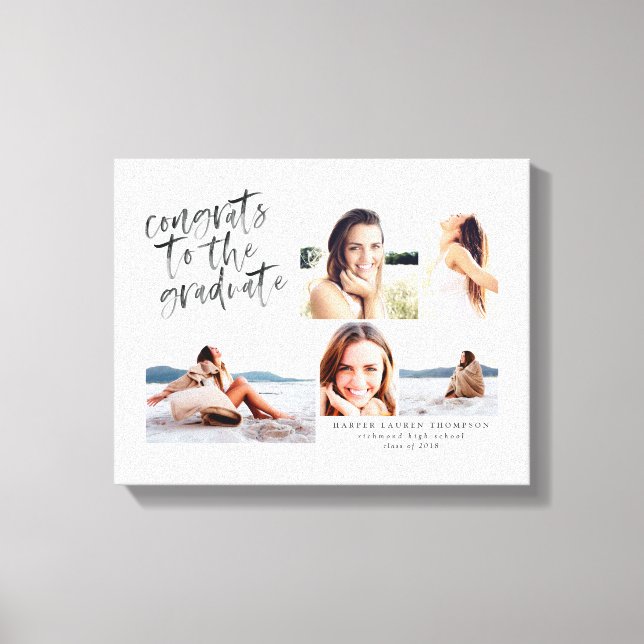 parabéns à canvas multifoto do formando (Frente)