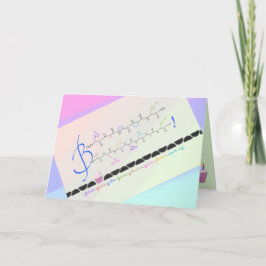 Parabéns - aminoácidos - cartão personalizado