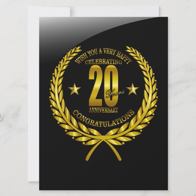 Parabéns ao 20º Aniversário (Frente)