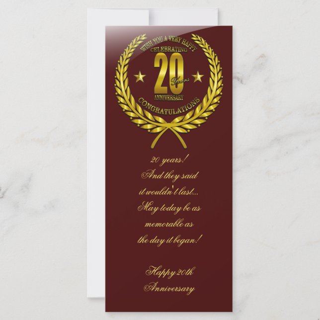 Parabéns ao 20 (Frente)