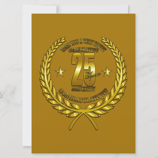 Parabéns ao 25º Aniversário (Frente)