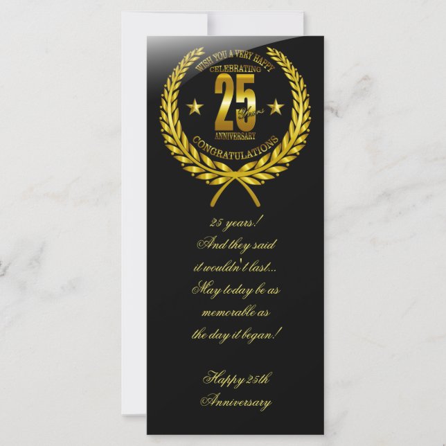 Parabéns ao 25º Aniversário (Frente)