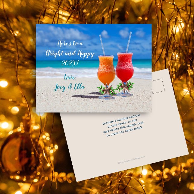 Parabéns ao cartão postal de bebidas de praia de A (Criador carregado)