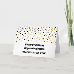 Parabéns ao genro pelo cartão de formatura Ouro Pr