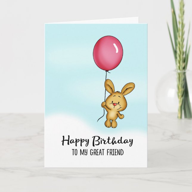 Parabéns ao meu Cartão de Aniversário Amigo (Frente)