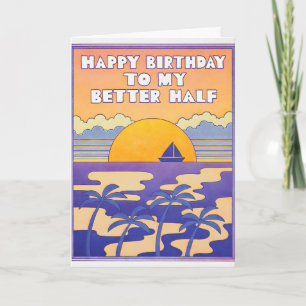 Parabéns ao Meu Melhor Metade Cartão Letterpress