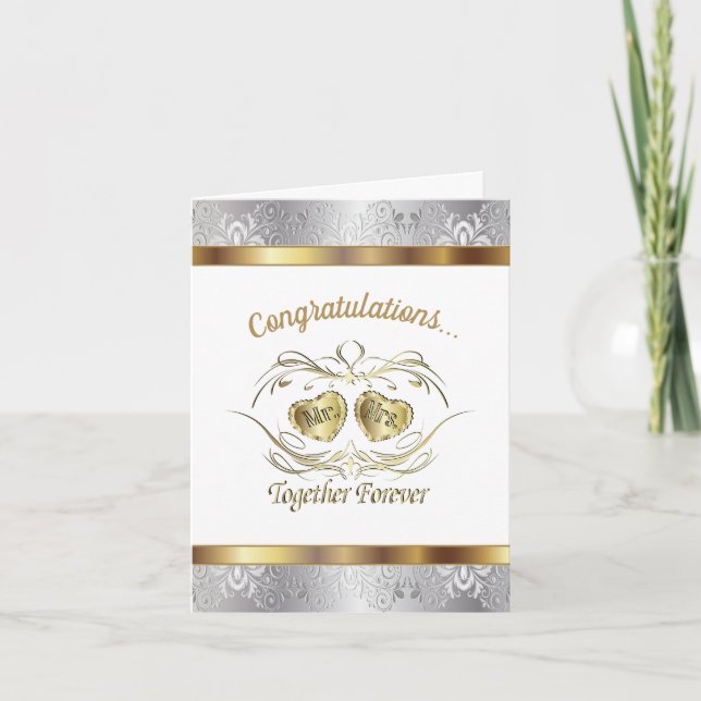 Parabéns ao Sr. e Sra. Cartão de Casamento (Frente)