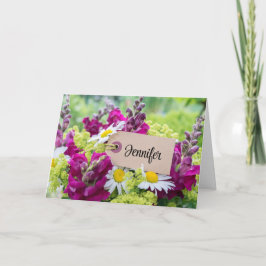 Parabéns, Bolo Rosa Personalizar Cartão de Saudaçã