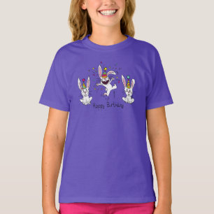Parabéns, camiseta da garota do Bunny Kid's Birthd