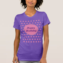 Parabéns, camiseta do adulto (roxo e rosa)